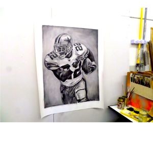 Emmitt Smith Cowboys Painting 36”x48” by Joe Blah!